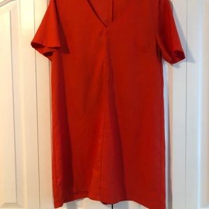 Red shift dress